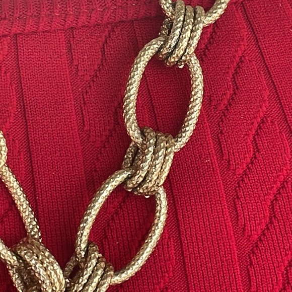 Zee Designs Gold Tone Link Necklace & Green Quartz Druzy Pendant - Picture 7 of 9